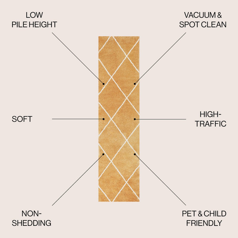 Cole Minimalist Diamond Trellis Area Rug