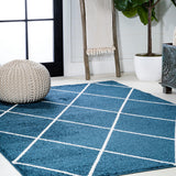 Cole Minimalist Diamond Trellis Area Rug