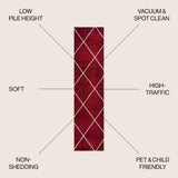 Cole Minimalist Diamond Trellis Area Rug