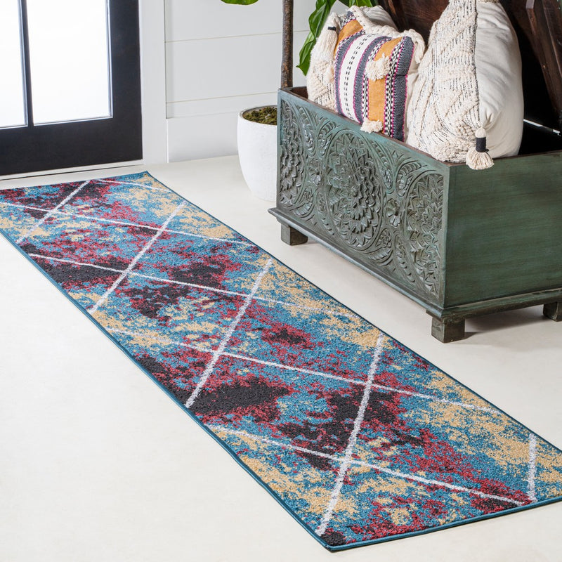 Cole Minimalist Diamond Trellis Area Rug