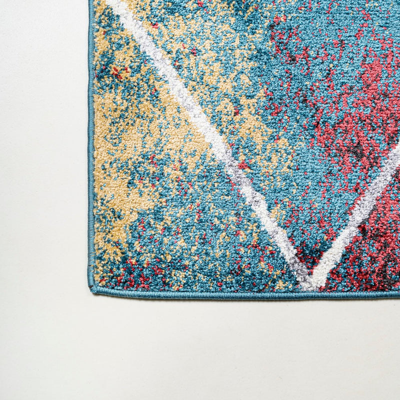 Cole Minimalist Diamond Trellis Area Rug