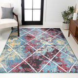 Cole Minimalist Diamond Trellis Area Rug