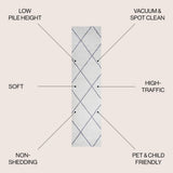 Cole Minimalist Diamond Trellis Area Rug