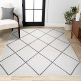 Cole Minimalist Diamond Trellis Area Rug