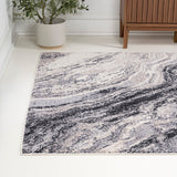 Kassia Contemporary Glam Abstract Marble Area Rug