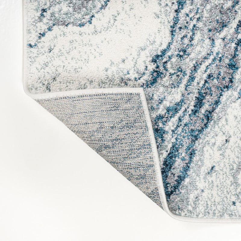 Kassia Contemporary Glam Abstract Marble Area Rug