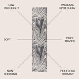 Eleni Contemporary Glam Abstract Marble Area Rug