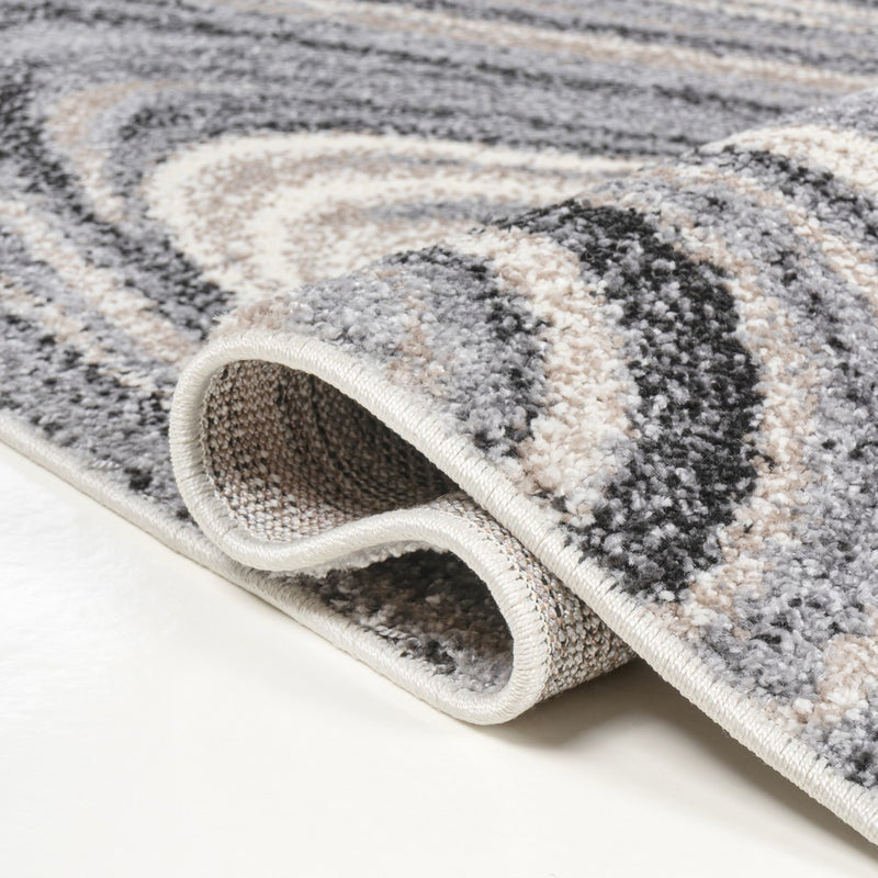 Eleni Contemporary Glam Abstract Marble Area Rug