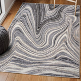 Eleni Contemporary Glam Abstract Marble Area Rug