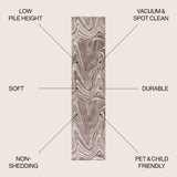 Eleni Contemporary Glam Abstract Marble Area Rug