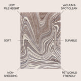 Eleni Contemporary Glam Abstract Marble Area Rug
