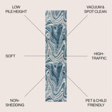 Eleni Contemporary Glam Abstract Marble Area Rug
