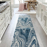 Eleni Contemporary Glam Abstract Marble Area Rug