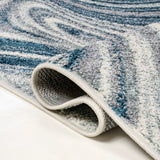 Eleni Contemporary Glam Abstract Marble Area Rug