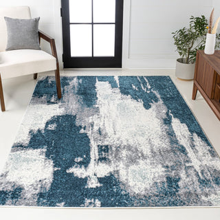 Zoe Contemporary Bohemian Abstract Marble Area Rug