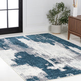 Zoe Contemporary Bohemian Abstract Marble Area Rug