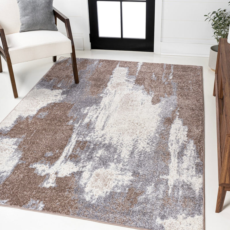 Zoe Contemporary Bohemian Abstract Marble Area Rug
