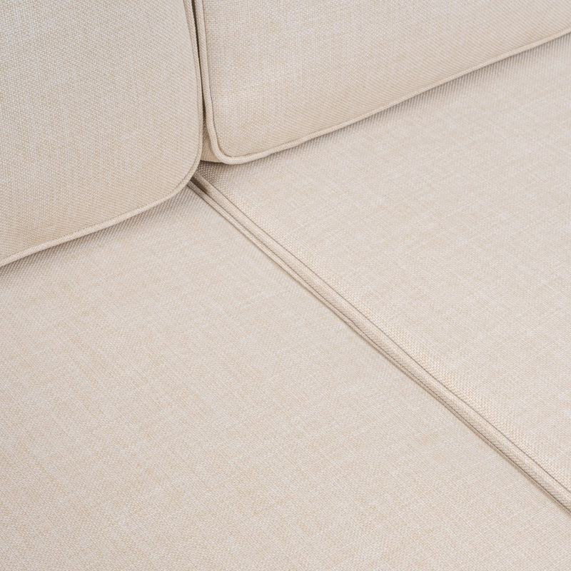 Gable 3-Seat Mid-Century Modern Roped Acacia Wood Outdoor Sofa with Cushions - JONATHAN Y