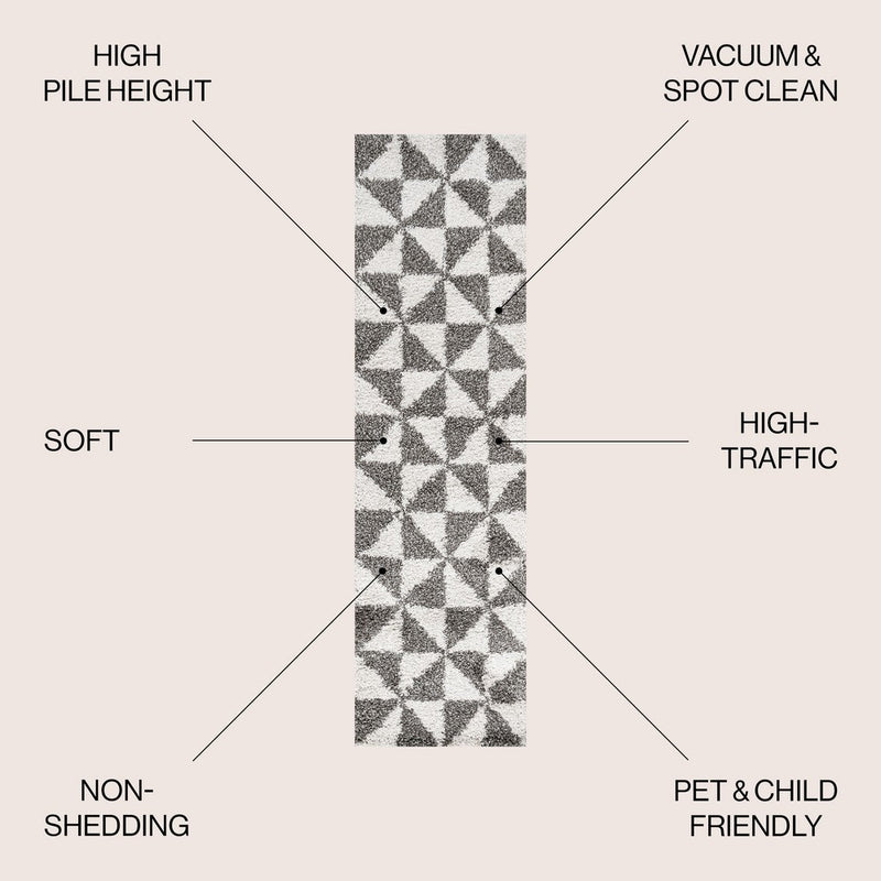 Alcudia Geometric Shag Area Rug