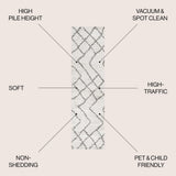 Inca Moroccan Diamond Shag Area Rug