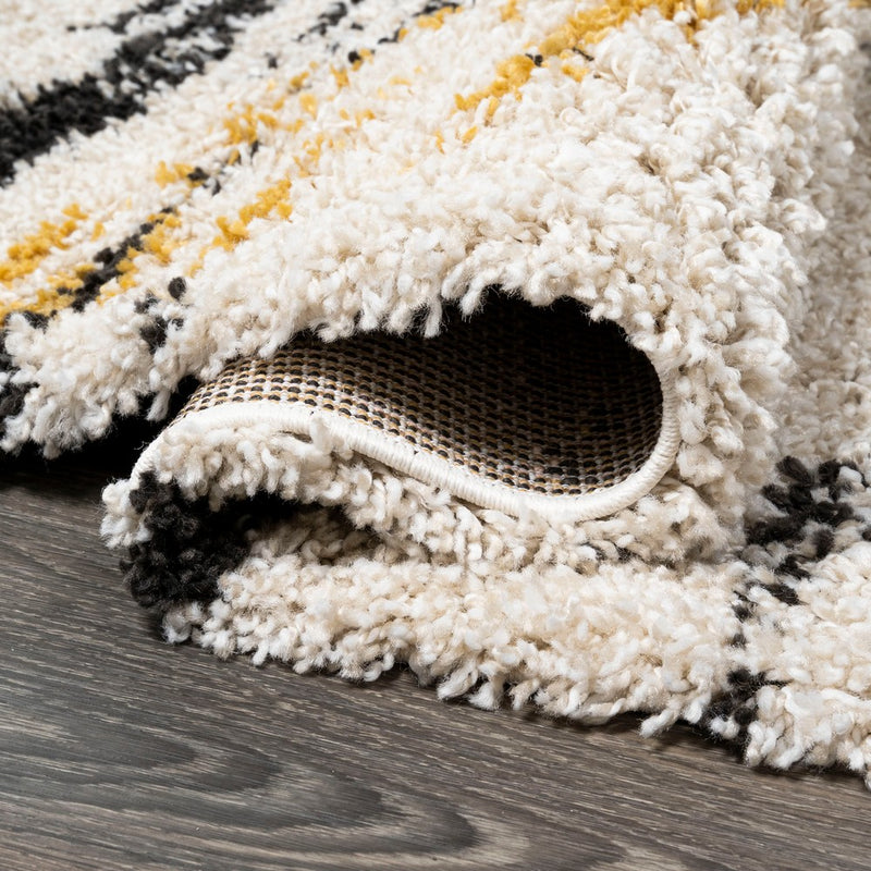 Nova Modern Bold Strie' Shag Area Rug