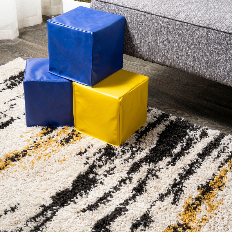 Nova Modern Bold Strie' Shag Area Rug