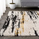 Nova Modern Bold Strie' Shag Area Rug