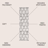 Soller Diamond Trellis Shag Area Rug
