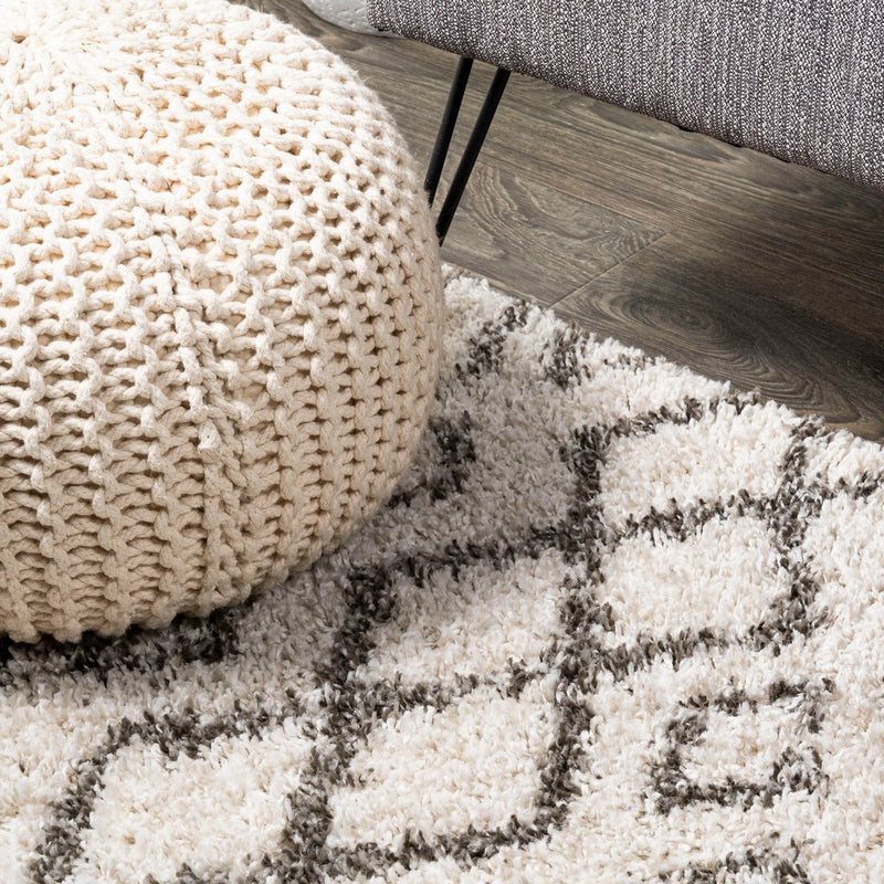 Algaida Moroccan Diamond Shag Area Rug