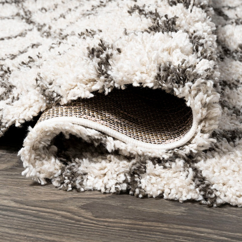 Algaida Moroccan Diamond Shag Area Rug