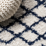 Algaida Moroccan Diamond Shag Area Rug