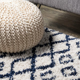 Algaida Moroccan Diamond Shag Area Rug