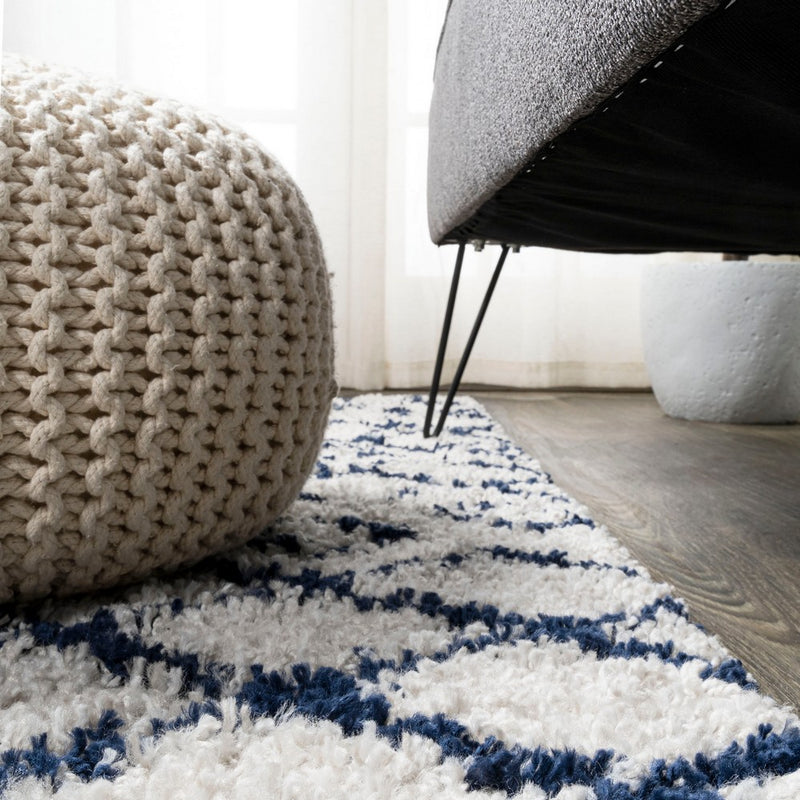 Algaida Moroccan Diamond Shag Area Rug