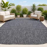 Miles Modern Minimalist Radius Corner Solid Indoor/Outdoor Area Rug