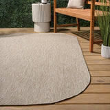 Miles Modern Minimalist Radius Corner Solid Indoor/Outdoor Area Rug