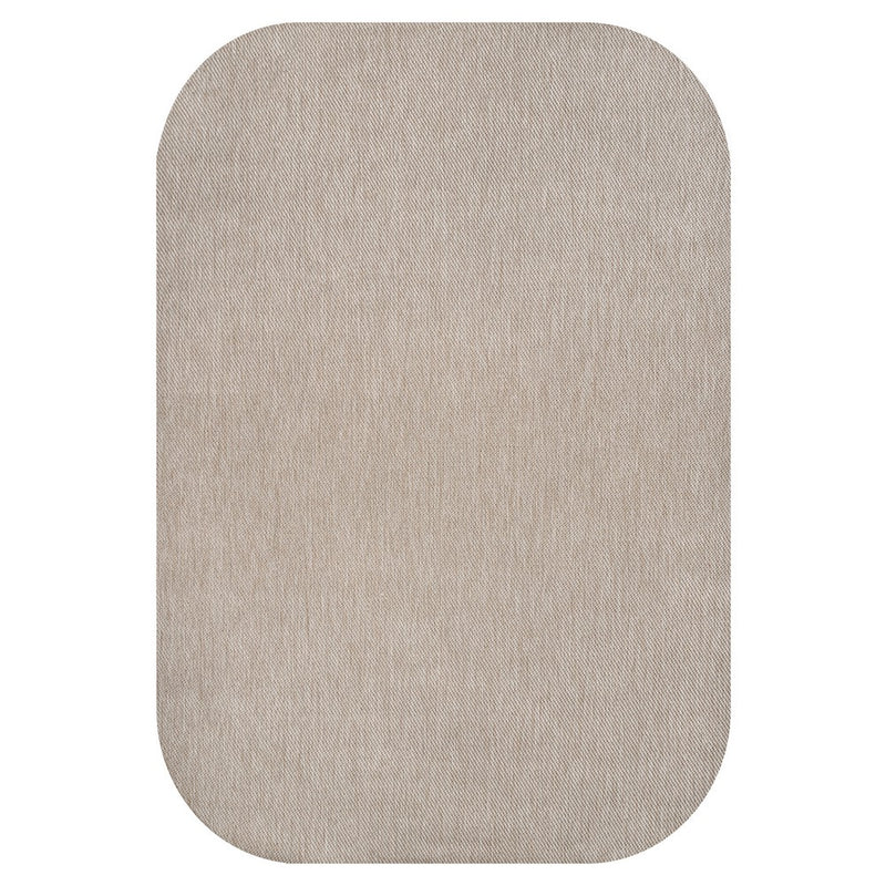 Miles Modern Minimalist Radius Corner Solid Indoor/Outdoor Area Rug