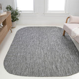 Miles Modern Minimalist Radius Corner Solid Indoor/Outdoor Area Rug