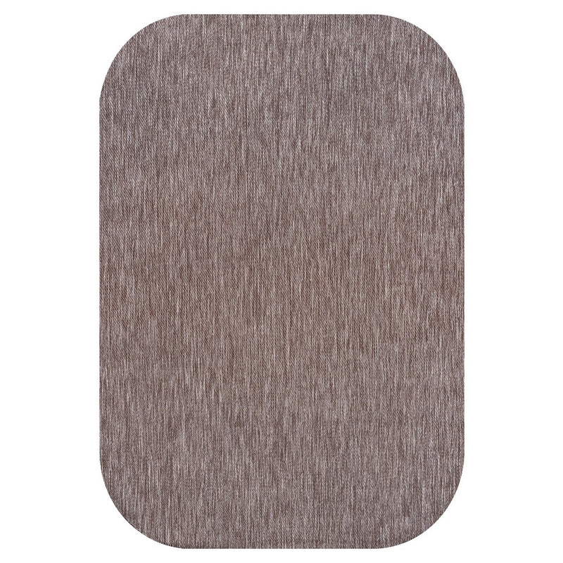 Miles Modern Minimalist Radius Corner Solid Indoor/Outdoor Area Rug