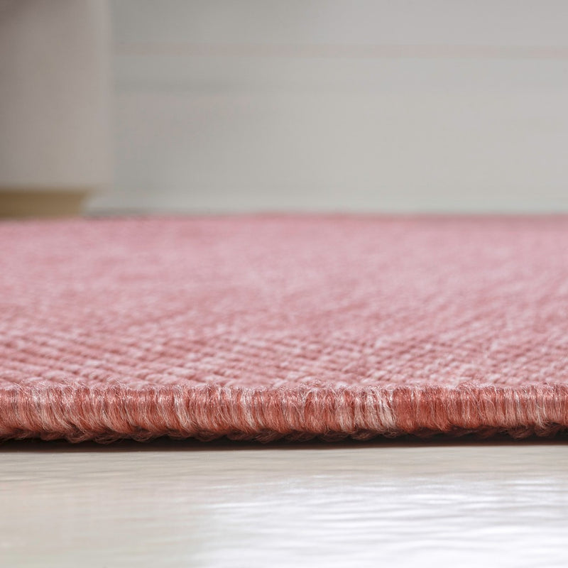 Miles Modern Minimalist Radius Corner Solid Indoor/Outdoor Area Rug