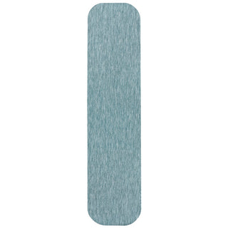 Miles Modern Minimalist Radius Corner Solid Indoor/Outdoor Area Rug