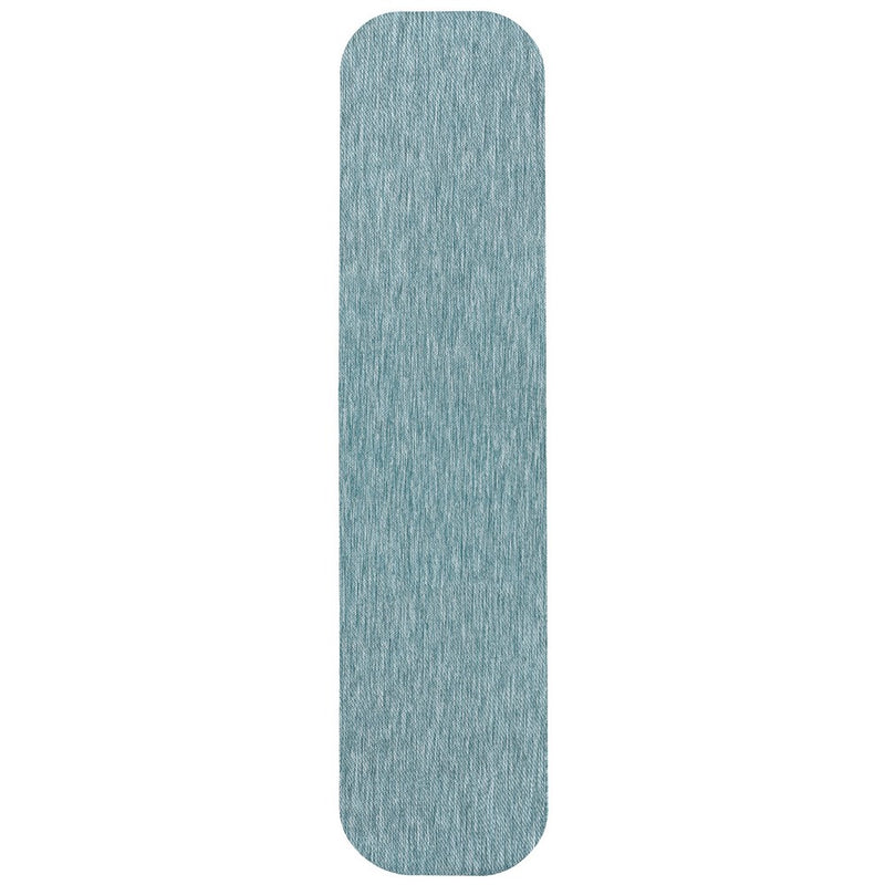 Miles Modern Minimalist Radius Corner Solid Indoor/Outdoor Area Rug