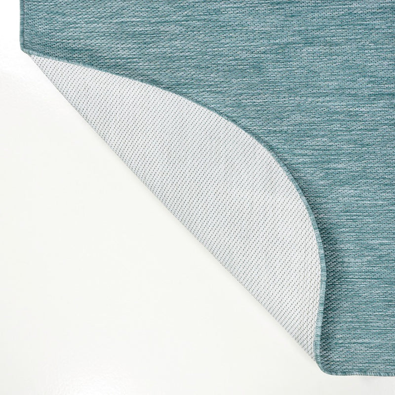 Miles Modern Minimalist Radius Corner Solid Indoor/Outdoor Area Rug