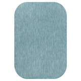 Miles Modern Minimalist Radius Corner Solid Indoor/Outdoor Area Rug