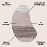 Evan Modern Rustic Organic Curve Indoor/Outdoor Area Rug