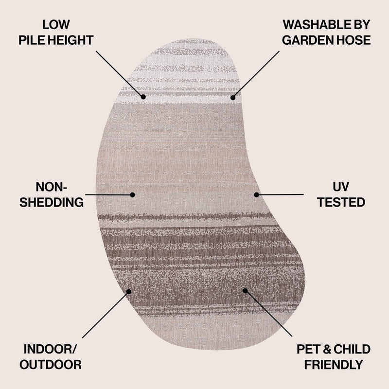 Evan Modern Rustic Organic Curve Indoor/Outdoor Area Rug