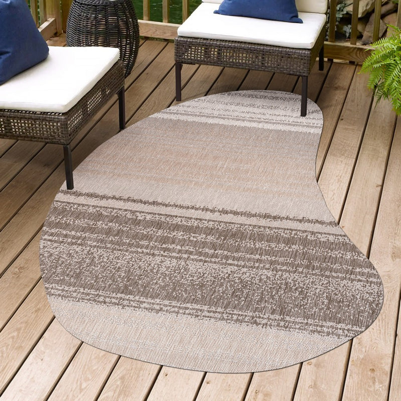 Evan Modern Rustic Organic Curve Indoor/Outdoor Area Rug