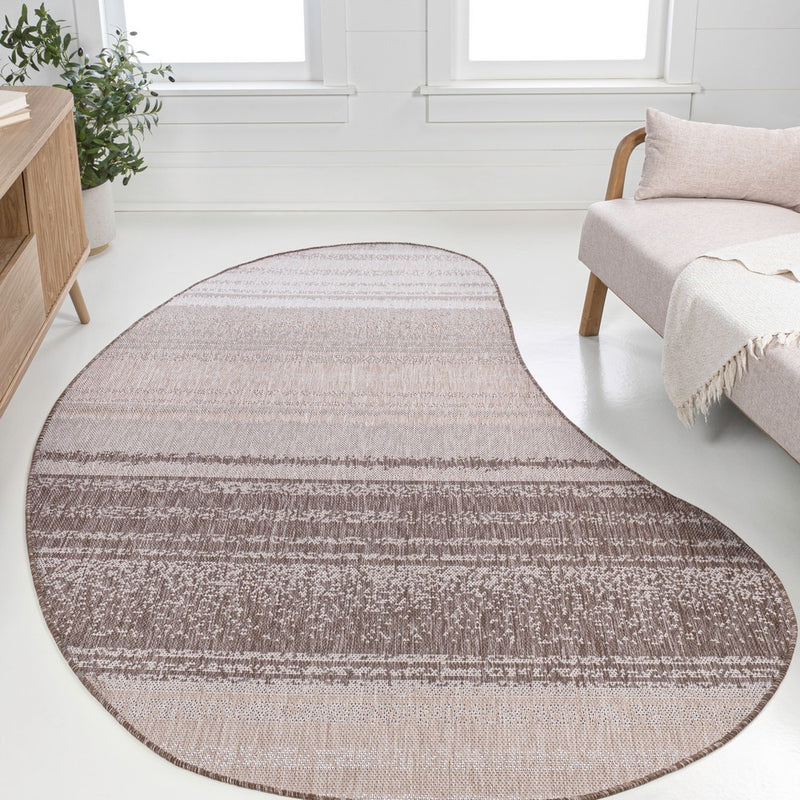 Evan Modern Rustic Organic Curve Indoor/Outdoor Area Rug