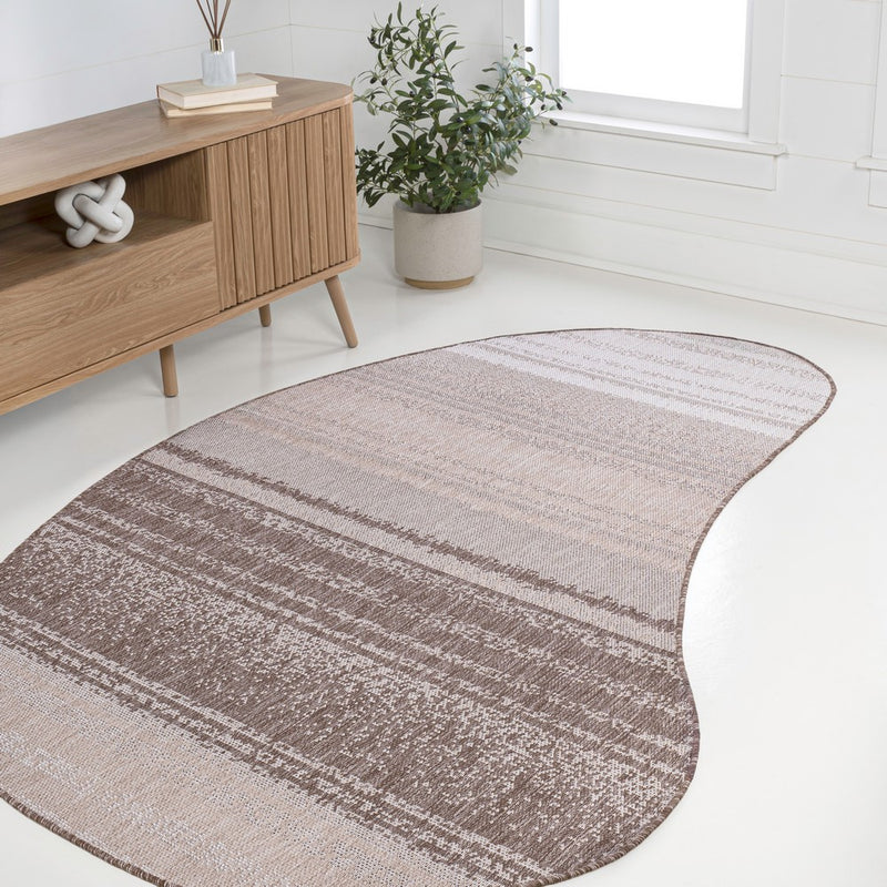 Evan Modern Rustic Organic Curve Indoor/Outdoor Area Rug
