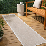 Alice Classic Cottage Two-tone Scalloped Indoor/Outdoor Area Rug