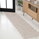 Alice Classic Cottage Two-tone Scalloped Indoor/Outdoor Area Rug